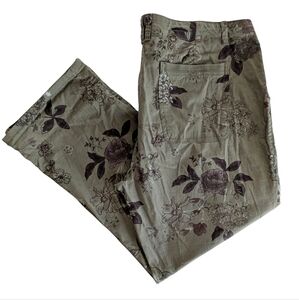 Democracy Floral Cropped Pants Size 12